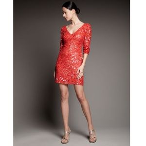 NWT Aidan Mattox Red Sequin Dress
